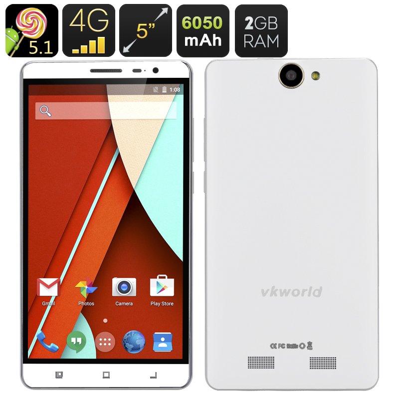 VKWorld VK6050s Android 5.1 Cell Phone (White