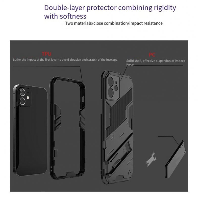 Phone Protection Case Shockproof Anti-Slip Cover Phone Protective Precise Hole Position Compatible For IPhone 15 matte black IP15-PLUS