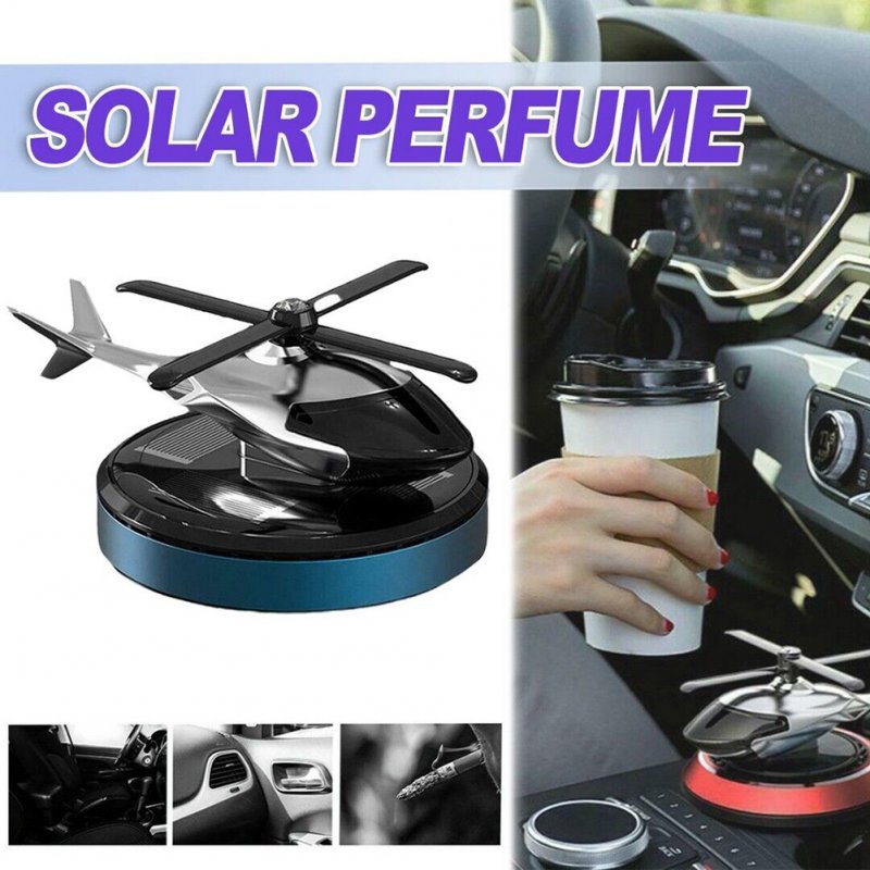 Solar Energy Rotating Helicopter Aroma Diffuser Car Air Freshener Perfume Aromatherapy Ornaments 