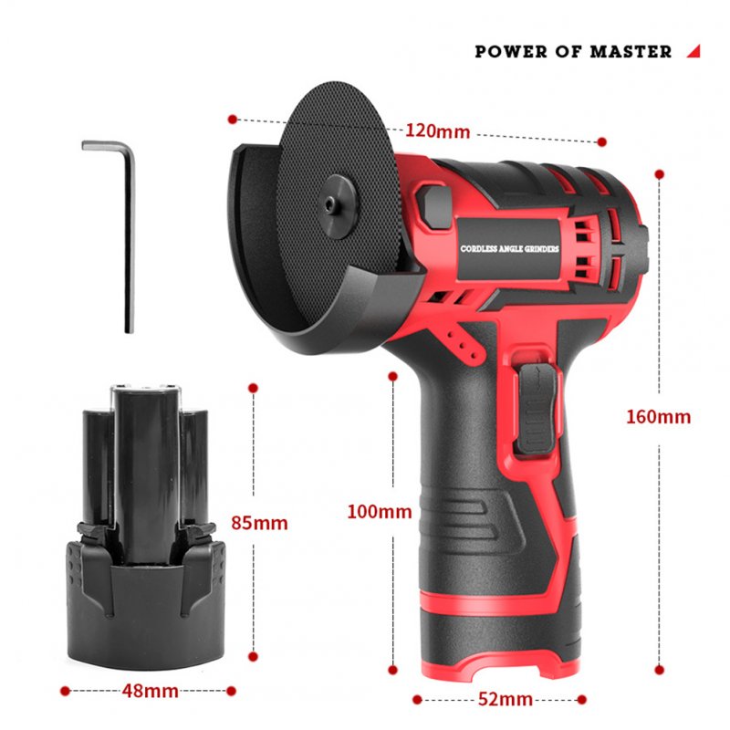 12v 3" Mini Angle Grinder Handheld Lithium Battery Large Capacity Professional Cordless Grinding Machine Electric Tools