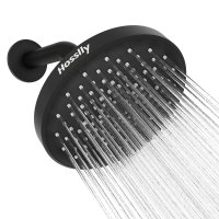 US HOSSLLY Rainfall Shower Head High Pressure 360° Adjustable - Matte Black
