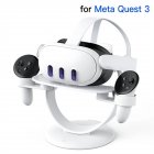 VR Desktop Mount VR Headset Touch Controllers Storage Bracket Space Saving Compatible For Meta Quest 3 Game Machine White