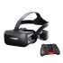 VR Glasses Smart Virtual Reality Glasses Helmet 4k Movie Panoramic Lenses Compatible for IOS Android J20 y1 Black