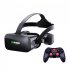 VR Glasses Smart Virtual Reality Glasses Helmet 4k Movie Panoramic Lenses Compatible for IOS Android J20 y1 Black