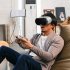 VR Headset Virtual Reality Goggles Headset With High Definition Lens 3D Game Video Experience For 4 6 7 Smart Phones Gray