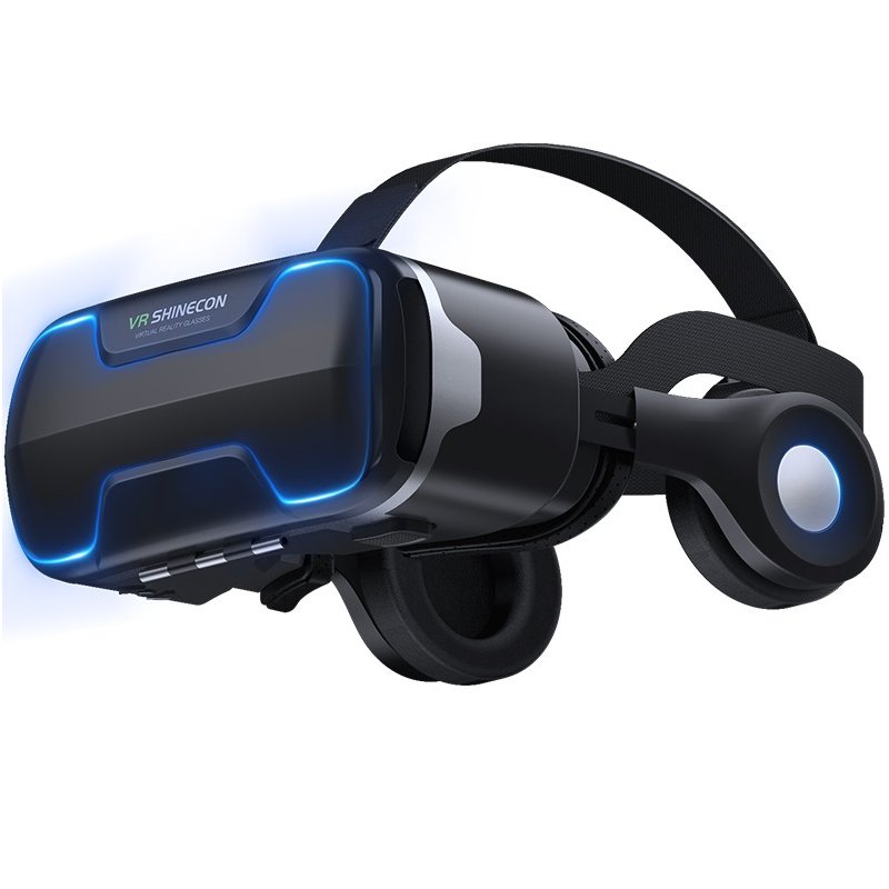 VR Shinecon G02ED 3D VR Glasses Helmet Glass Virtual Reality Headset Panoramic for 4.7-6.0 inch Phone Smartphone black