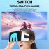 VRShinecon G11 VR Headset VR Goggles Headset With Adjustable High Definition Lens 3D Experience Compatible For Switch Game Console Blue and white
