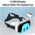 VRShinecon G11 VR Headset VR Goggles Headset With Adjustable High Definition Lens 3D Experience Compatible For Switch Game Console Blue and white