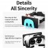 VRShinecon G11 VR Headset VR Goggles Headset With Adjustable High Definition Lens 3D Experience Compatible For Switch Game Console Blue and white