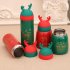 Vacuum Cup Christmas Stainless Steel Insulated Bottle with Antler Decoration red