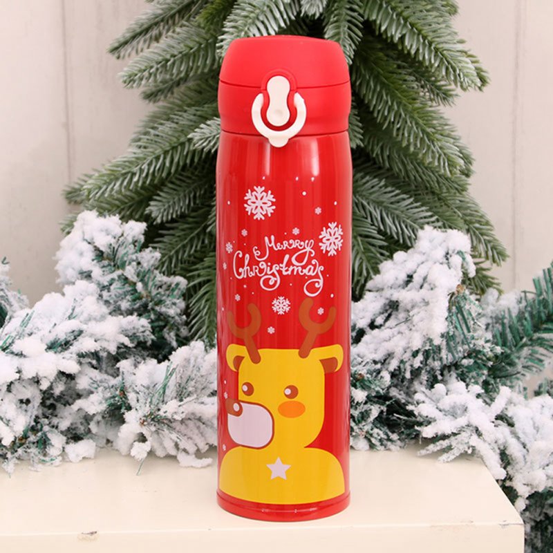 Vacuum Cup Christmas Thermos Stainless Steel Insulated Bottle Tumbler Xmas Gift Vacuum Bottle