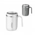 Vacuum Insulated Coffee Mug 500ml Large Capacity Anti scalding Double Wall 304 Stainless Steel Straw Cup With Lid white