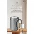 Vacuum Insulated Coffee Mug 500ml Large Capacity Anti scalding Double Wall 304 Stainless Steel Straw Cup With Lid gray