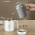 Vacuum Insulated Coffee Mug 500ml Large Capacity Anti scalding Double Wall 304 Stainless Steel Straw Cup With Lid gray