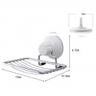 Vacuum Suction Cup Soap Dish Rack Soap Holder Bathroom Toilet Kitchen Storage Rack white