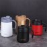 Vacuum Thermos  Cup  Stainless   Steel Double Layer Mini Tea Coffee  Cup With Lid Non slip white