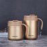 Vacuum Thermos  Cup  Stainless   Steel Double Layer Mini Tea Coffee  Cup With Lid Non slip white