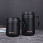 Vacuum Thermos  Cup  Stainless   Steel Double Layer Mini Tea Coffee  Cup With Lid Non slip black