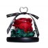 Valentines Day Gift Exclusive Rose In Glass Dome with Lights Eternal Real Rose Mother s Day Gifts Red