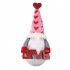 Valentines  Day  Ornaments Love Printed Knitted Hat Standing Tumbler Shape Plush Doll Shop Window Home Office Table Decoration Women