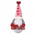 Valentines  Day  Ornaments Love Printed Knitted Hat Standing Tumbler Shape Plush Doll Shop Window Home Office Table Decoration Men