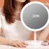 Vanity Mirror With Lights  1X 10X Magnifying Vanity Mirror  Smart Touch Control 3 Colors Dimmable Mirror 10inch Round Mirror With Stable Time Display Base  For 