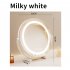 Vanity Mirror With Lights  Smart Touch Control 3 Colors Dimmable Mirror 360  Rotation 11 8 Inch Round Mirror With Stable Base  Lighted Makeup Mirror For Home Van