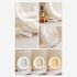 Vanity Mirror With Lights  Smart Touch Control 3 Colors Dimmable Mirror 360  Rotation 11 8 Inch Round Mirror With Stable Base  Lighted Makeup Mirror For Home Van