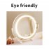 Vanity Mirror With Lights  Smart Touch Control 3 Colors Dimmable Mirror 360  Rotation 11 8 Inch Round Mirror With Stable Base  Lighted Makeup Mirror For Home Van