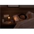 Variety of Sound and Light Control Night Light USB Charging LED 360    Rotating Bedroom with Sleeping Lamp white