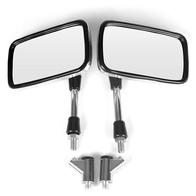 motorcycle rearview mirror Retro square rearview mirror For Honda for Kawasaki Bike 
