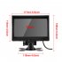 Vehicle Backup Camera 7 inch Monitor Kit Waterproof Ahd 1080p Night Vision Rear View Camera Black