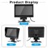 Vehicle Backup Camera 7 inch Monitor Kit Waterproof Ahd 1080p Night Vision Rear View Camera Black