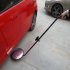 Vehicle Inspection Mirror has an adjustable length and allows you to attach a LED flashlight  It lets you spot damages and hidden objects under your car  