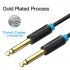 Vention Aux Guitar Cable 6 5 Jack Audio Cable 6 35mm Aux Cable for Stereo Guitar Mixer Amplifier Speaker  black