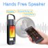 Versatile Bluetooth Speaker Fast Charge Hi Fi Sound Effect Flame Light Outdoor Emergency Lamp with USB Charging Function black
