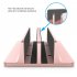 Vertical Laptop Stand Double Desktop Stand Holder with Adjustable Dock  Up to 17 3 Inch  Rose gold