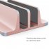Vertical Laptop Stand Double Desktop Stand Holder with Adjustable Dock  Up to 17 3 Inch  Rose gold