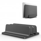 Vertical Laptop Stand Double Desktop Stand Holder with Adjustable Dock  Up to 17 3 Inch  black