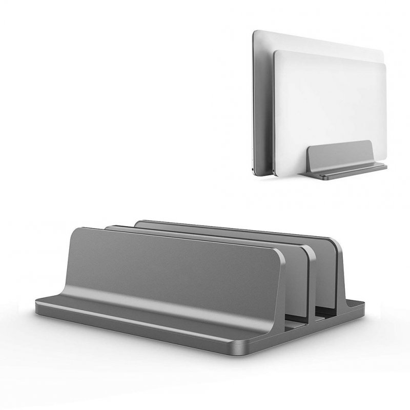 Vertical Laptop Stand Holder Gray