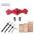 Vertical Pocket  Hole  Jig Woodworking Self Adjusting Drill Guide Wood Drill Locator Drilling Tools 6 8   10mm 68 piece Red Set