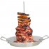 Vertical Rotisserie Pan With Vertical Skewer Grill  Stainless Steel Vertical Barbecue Stand With 3 Sizes Skewer  Detachable Barbecue Accessories Set 304 true co