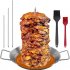 Vertical Rotisserie Pan With Vertical Skewer Grill  Stainless Steel Vertical Barbecue Stand With 3 Sizes Skewer  Detachable Barbecue Accessories Set 304 true co