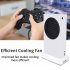 Vertical Stand With 2 Cooling Fans Dual Usb Ports 3 Level Cooler Compatible For Xbox Series S Game Console White