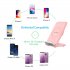 Vertical Wireless Fast Charger Micro Usb Interface Intelligent Display Charging Pad Compatible For Iphone8 X Note10 S9s8 pink  with fan 