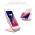 Vertical Wireless Fast Charger Micro Usb Interface Intelligent Display Charging Pad Compatible For Iphone8 X Note10 S9s8 pink  with fan 