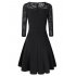 VeryAnn Women A Line Cocktail Dress Empire Lace Fit and Flare Dress