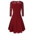 VeryAnn Women A Line Cocktail Dress Empire Lace Fit and Flare DressWDK7