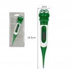 Veterinary Electronic Thermometer Lcd Screen Soft Head Thermometer With Ntc Sensor For Pig Dog Cattle Sheep Cat Green cartoon