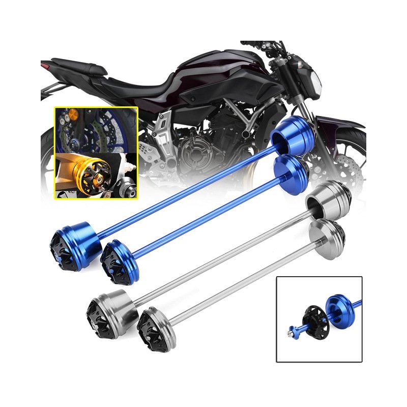Motorcycle Front & Rear Wheel Fork Axle Sliders Cap Crash Protector for YAMAHA MT-07 FZ-07 